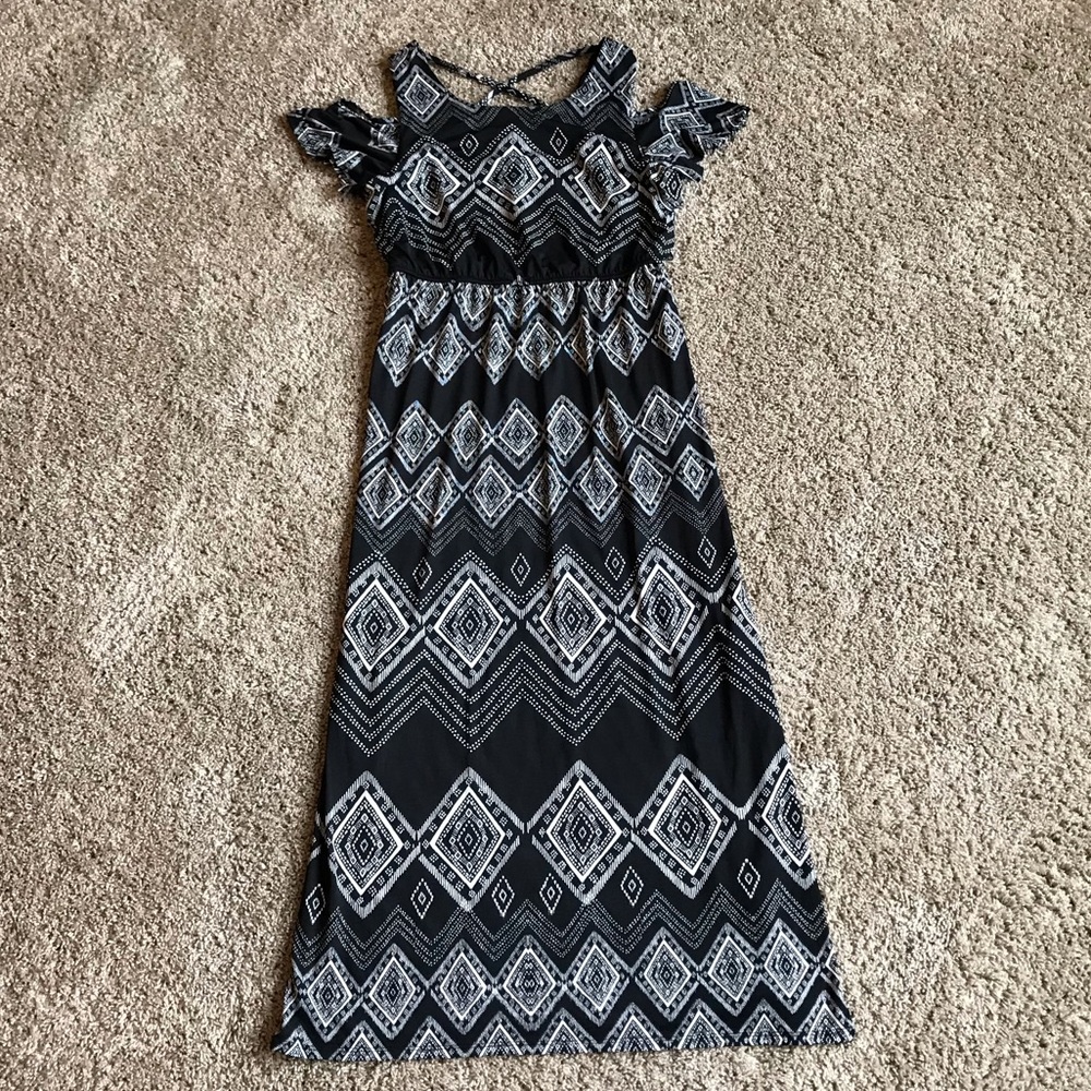 Black & White Diamond Designed Dress